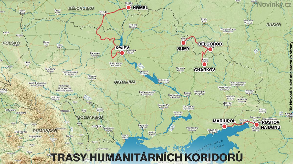 Humanitární koridory do Ruska? Přestaňte manipulovat, zlobí se Kyjev